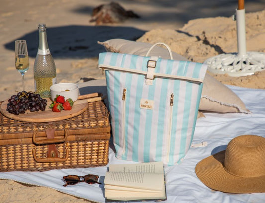 A picnic backpack, the hands-free way to carry food and drinks to a picnic