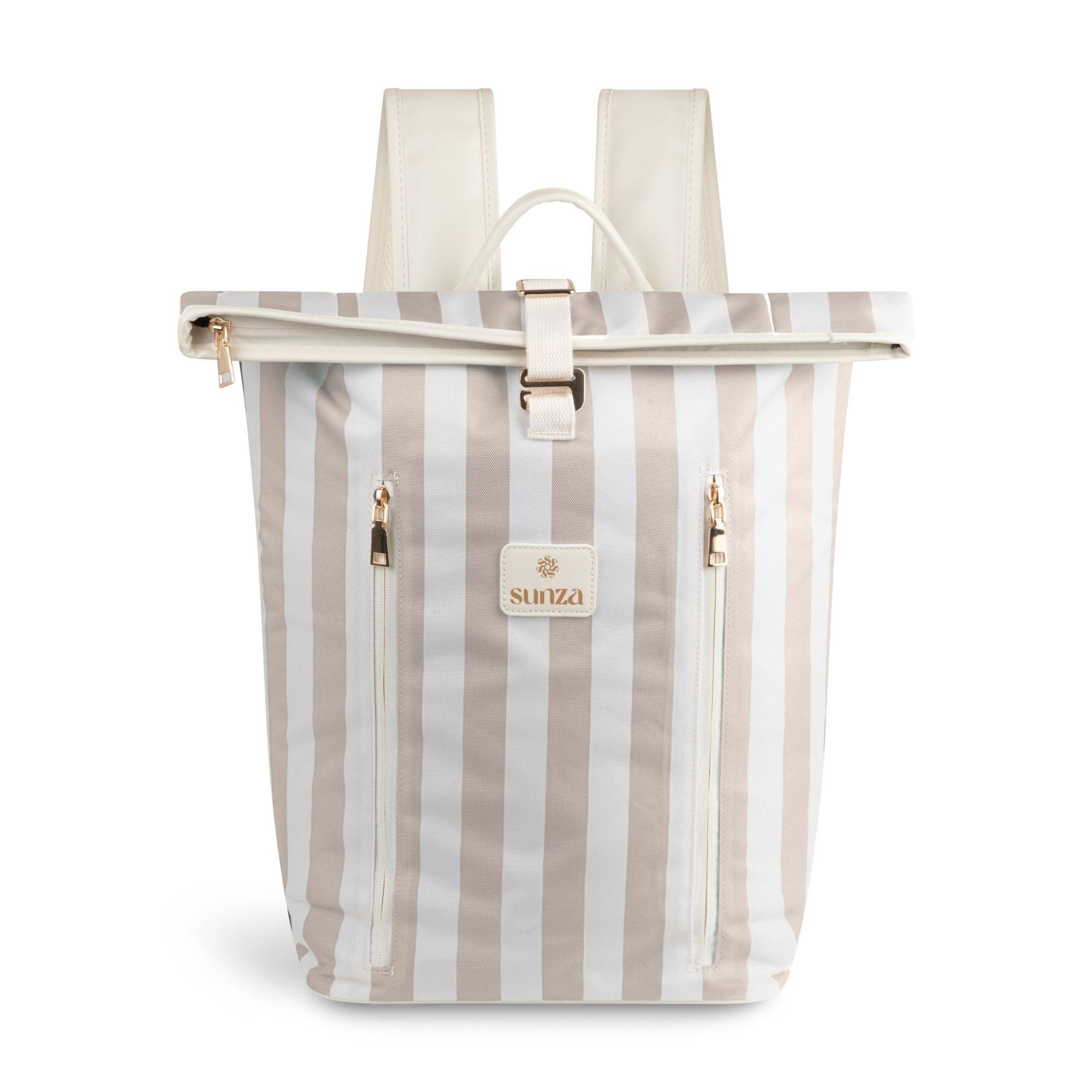 Sunza Original Cooler Backpack in Drift Sand — front view, insulated cooler backpack for women Australia
