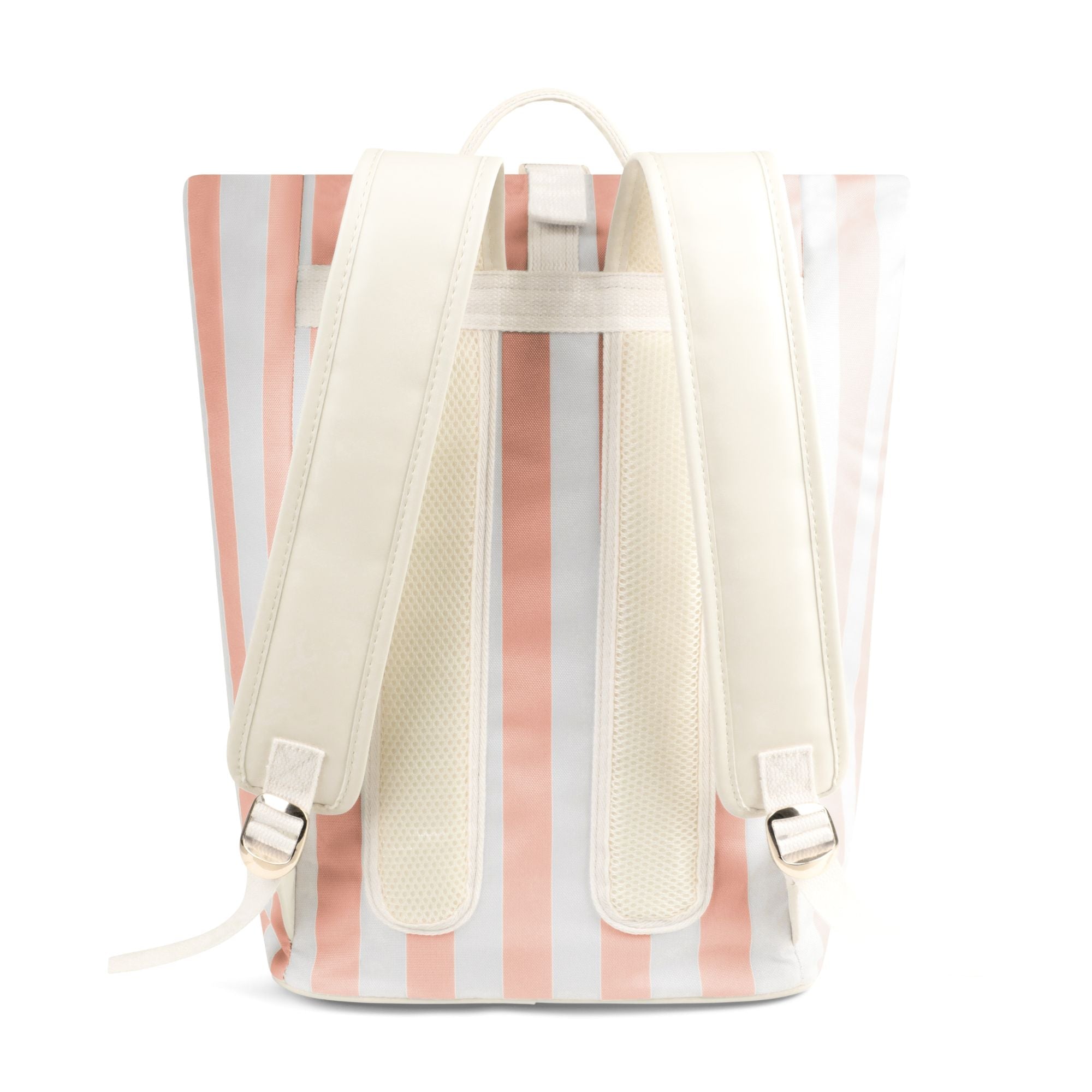 Back view of Sunza Original Cooler Backpack in Sunset Blush showing padded backpack straps for hands-free carry